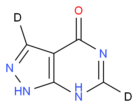 (3,6-<sup>2</sup>H<sub>2</sub>)-1H,4H,7H-pyrazolo[3,4-d]pyrimidin-4-one_分子结构_CAS_916979-34-5