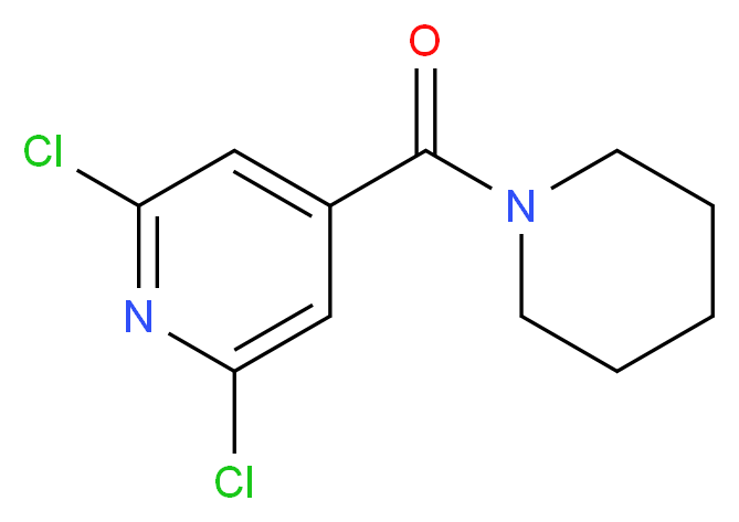 2,6-Dichloro-4-(piperidin-1-ylcarbonyl)pyridine_分子结构_CAS_287196-80-9)