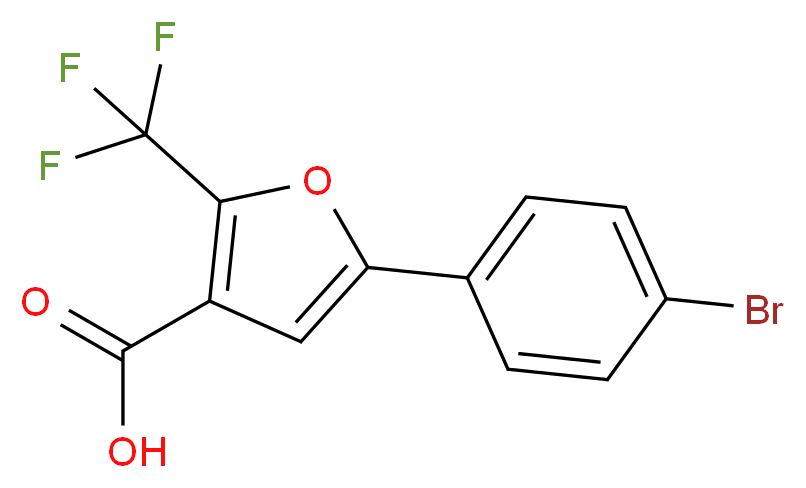 5-(4-bromophenyl)-2-(trifluoromethyl)furan-3-carboxylic acid_分子结构_CAS_229957-02-2