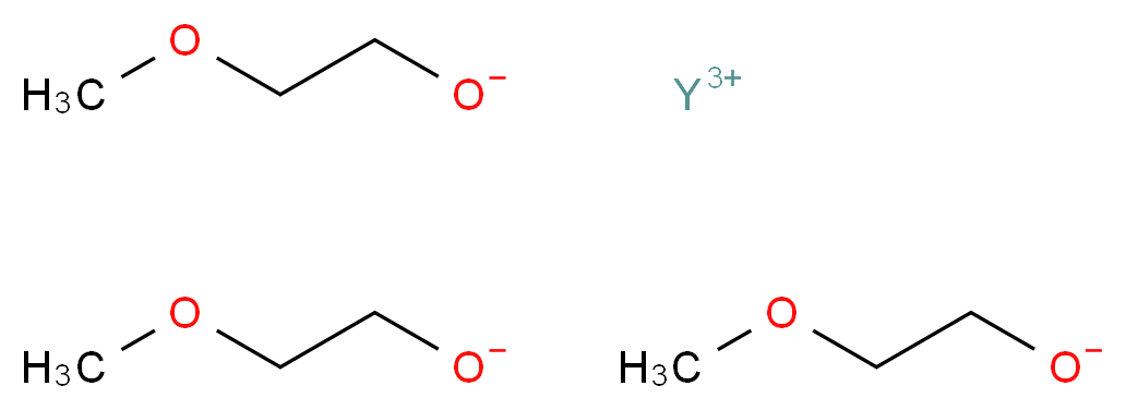 yttrium(3+) ion tris(2-methoxyethan-1-olate)_分子结构_CAS_115668-57-0