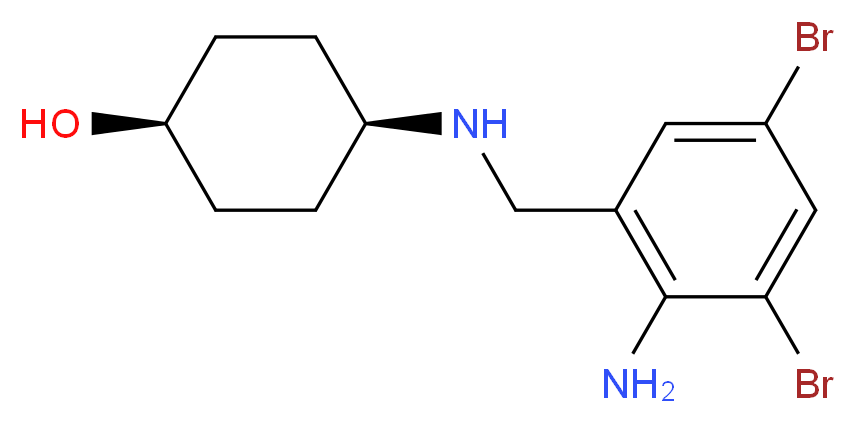 (1s,4s)-4-{[(2-amino-3,5-dibromophenyl)methyl]amino}cyclohexan-1-ol_分子结构_CAS_107814-37-9