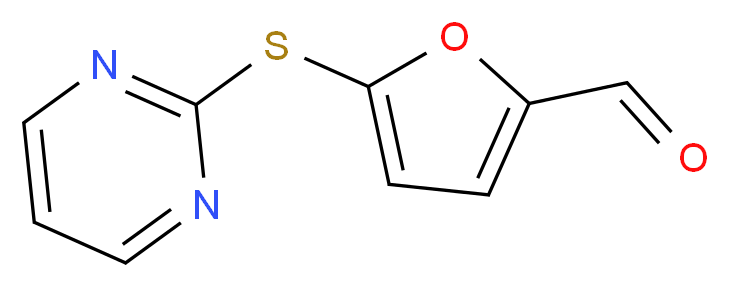 5-(pyrimidin-2-ylthio)-2-furaldehyde_分子结构_CAS_57603-82-4)