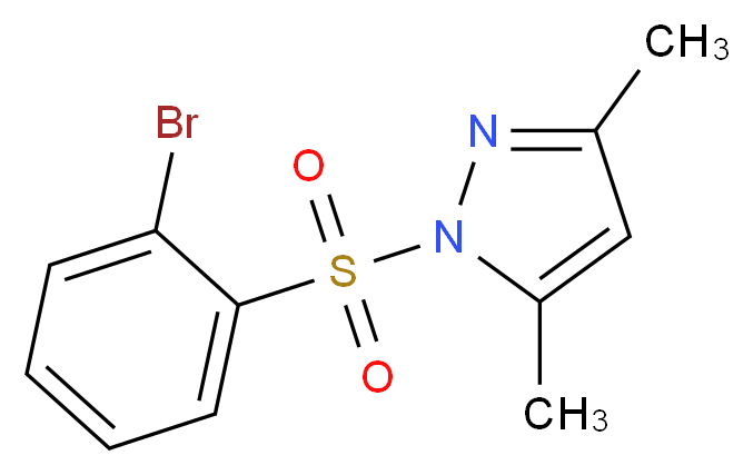 1-[(2-Bromophenyl)sulphonyl]-3,5-dimethyl-1H-pyrazole_分子结构_CAS_)