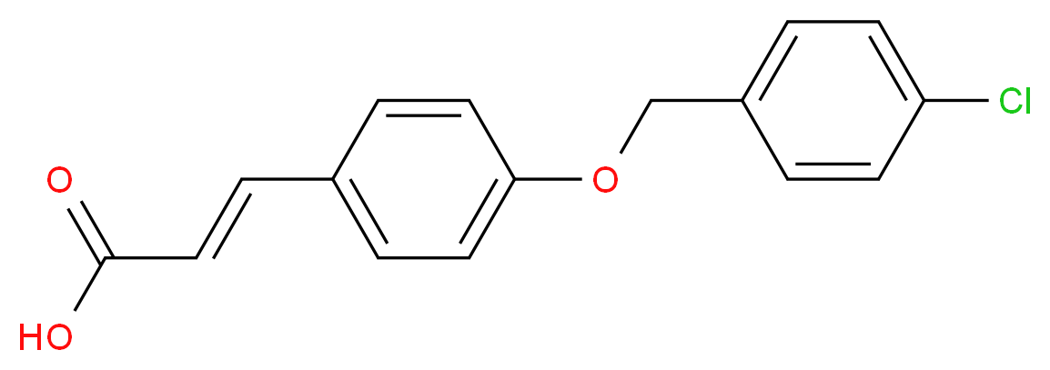 (2E)-3-{4-[(4-chlorophenyl)methoxy]phenyl}prop-2-enoic acid_分子结构_CAS_879642-82-7