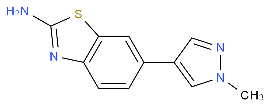 6-(1-methyl-1H-pyrazol-4-yl)-1,3-benzothiazol-2-amine_分子结构_CAS_)