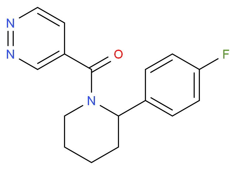 4-{[2-(4-fluorophenyl)-1-piperidinyl]carbonyl}pyridazine_分子结构_CAS_)