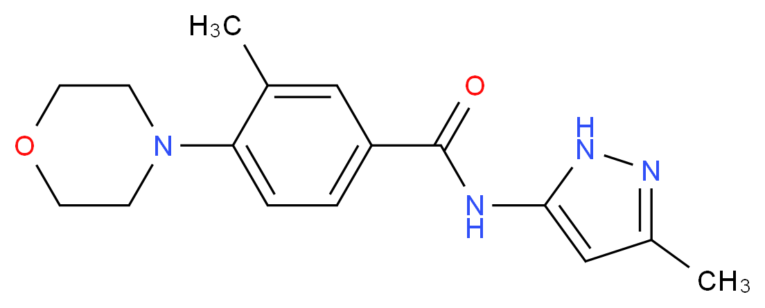 3-methyl-N-(3-methyl-1H-pyrazol-5-yl)-4-(4-morpholinyl)benzamide_分子结构_CAS_)