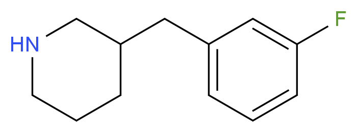 3-(3-FLUORO-BENZYL)-PIPERIDINE_分子结构_CAS_795261-46-0)