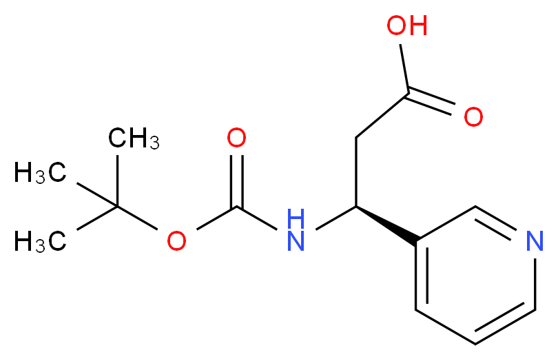 BOC-(S)-3-AMINO-3-(3-PYRIDYL)-PROPIONIC ACID_分子结构_CAS_297773-45-6)