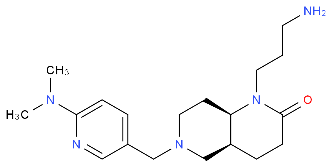 (4aS*,8aR*)-1-(3-aminopropyl)-6-{[6-(dimethylamino)pyridin-3-yl]methyl}octahydro-1,6-naphthyridin-2(1H)-one_分子结构_CAS_)