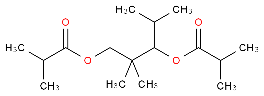 2,2,4-三甲基戊二醇二异丁酸酯_分子结构_CAS_6846-50-0)