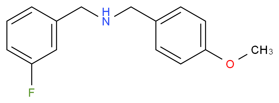 [(3-fluorophenyl)methyl][(4-methoxyphenyl)methyl]amine_分子结构_CAS_418792-57-1