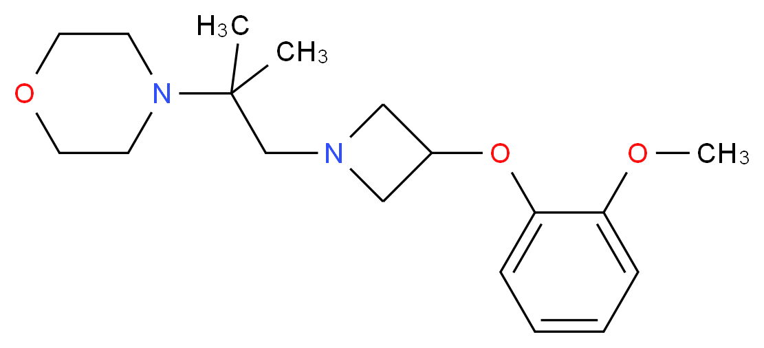 4-{2-[3-(2-methoxyphenoxy)-1-azetidinyl]-1,1-dimethylethyl}morpholine_分子结构_CAS_)