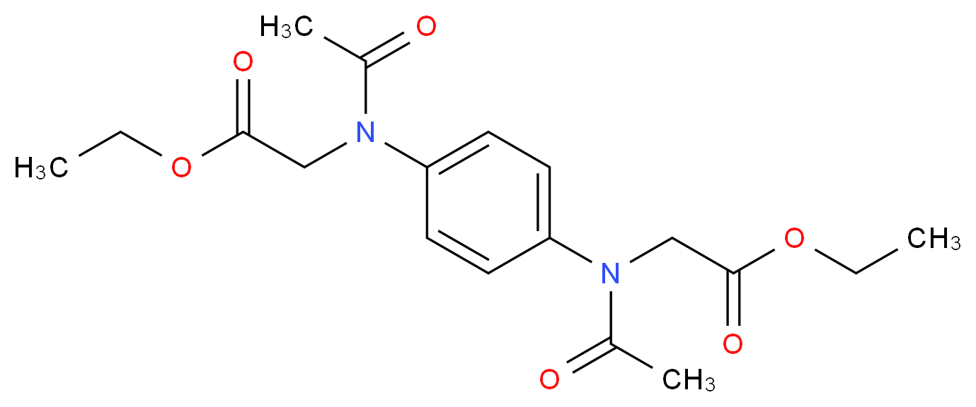 ethyl 2-(N-{4-[N-(2-ethoxy-2-oxoethyl)acetamido]phenyl}acetamido)acetate_分子结构_CAS_189194-00-1