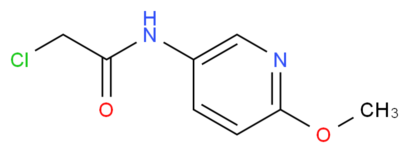 2-chloro-N-(6-methoxypyridin-3-yl)acetamide_分子结构_CAS_36145-27-4