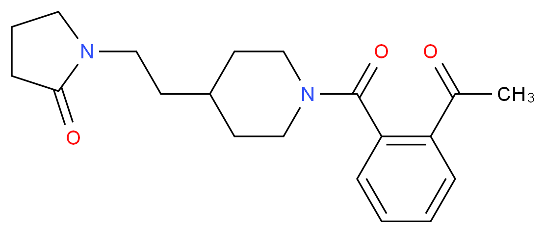 1-{2-[1-(2-acetylbenzoyl)-4-piperidinyl]ethyl}-2-pyrrolidinone_分子结构_CAS_)