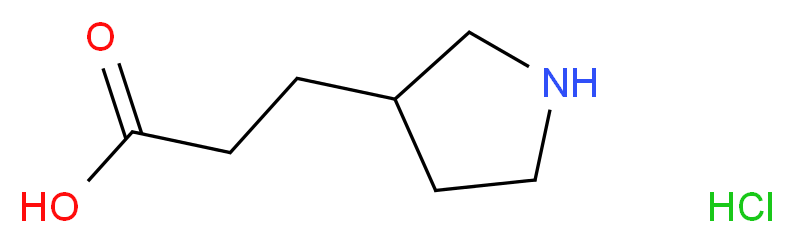 3-(pyrrolidin-3-yl)propanoic acid hydrochloride_分子结构_CAS_85310-58-3)