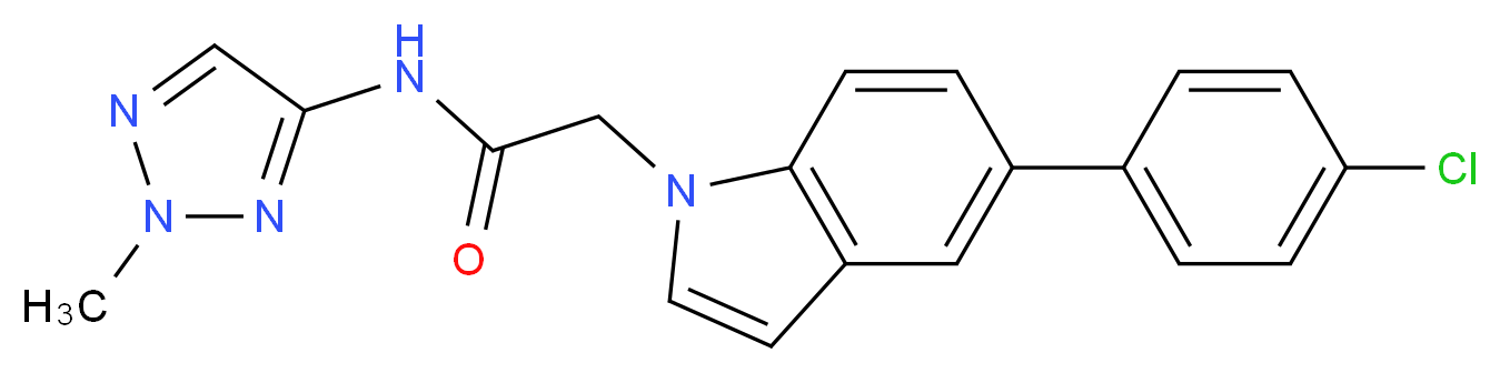 2-[5-(4-chlorophenyl)-1H-indol-1-yl]-N-(2-methyl-2H-1,2,3-triazol-4-yl)acetamide_分子结构_CAS_)