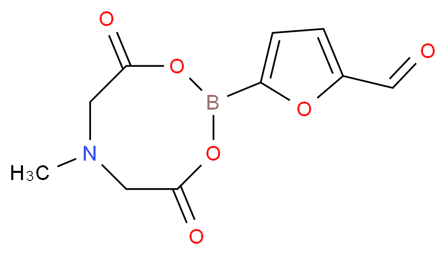 5-(6-methyl-4,8-dioxo-1,3,6,2-dioxazaborocan-2-yl)furan-2-carbaldehyde_分子结构_CAS_1104637-03-7