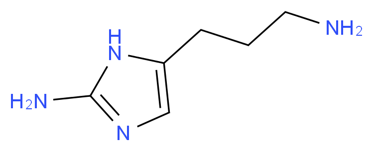 5-(3-aminopropyl)-1H-imidazol-2-amine_分子结构_CAS_202391-71-7
