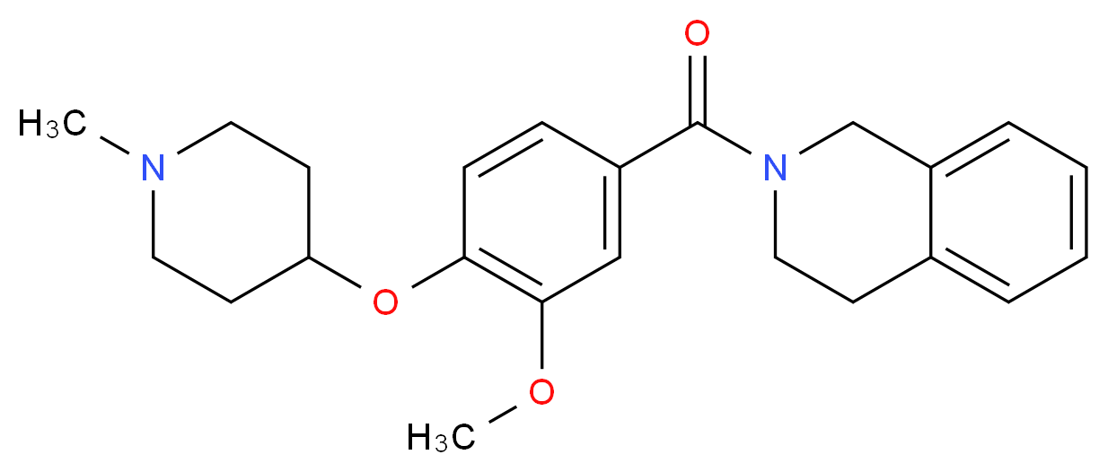 2-{3-methoxy-4-[(1-methyl-4-piperidinyl)oxy]benzoyl}-1,2,3,4-tetrahydroisoquinoline_分子结构_CAS_)