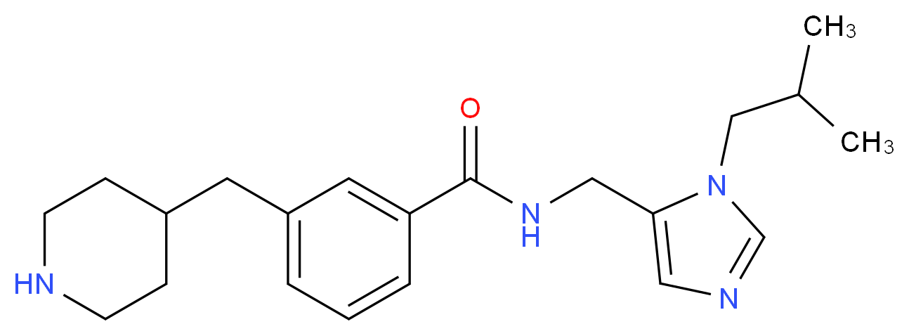 N-[(1-isobutyl-1H-imidazol-5-yl)methyl]-3-(4-piperidinylmethyl)benzamide_分子结构_CAS_)