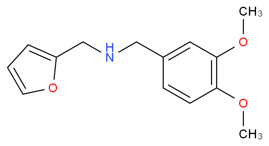 [(3,4-dimethoxyphenyl)methyl](furan-2-ylmethyl)amine_分子结构_CAS_40171-98-0