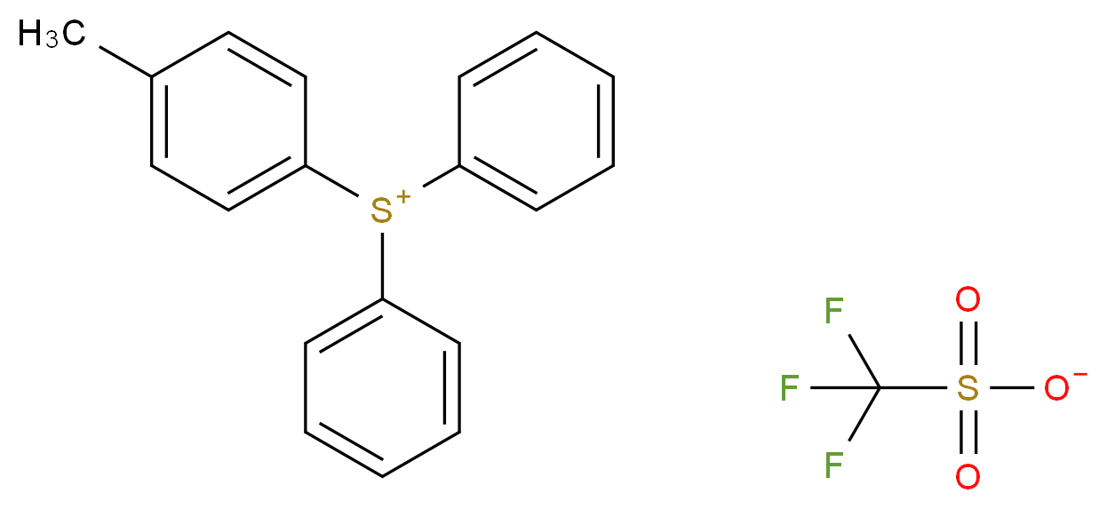 (4-methylphenyl)diphenylsulfanium trifluoromethanesulfonate_分子结构_CAS_81416-37-7