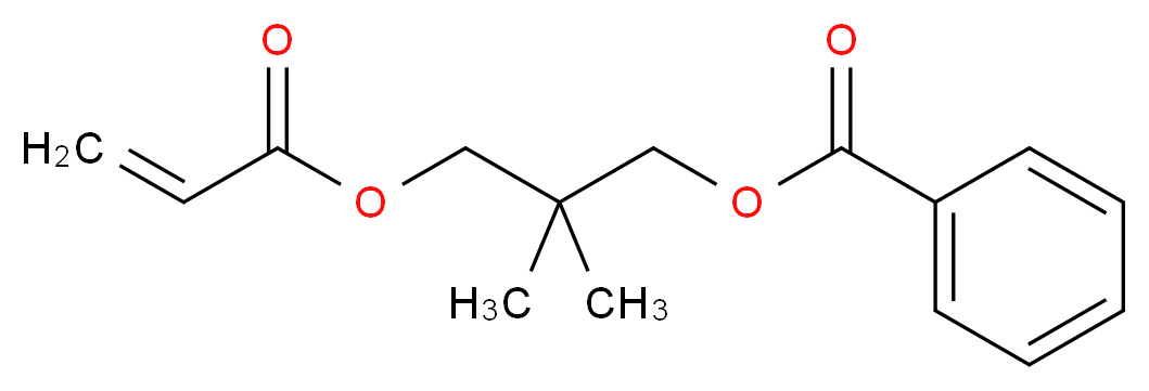 3-(benzoyloxy)-2,2-dimethylpropyl prop-2-enoate_分子结构_CAS_66671-22-5