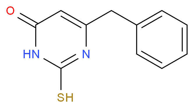 6-benzyl-2-sulfanyl-3,4-dihydropyrimidin-4-one_分子结构_CAS_6336-50-1