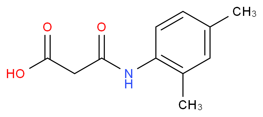 3-[(2,4-dimethylphenyl)amino]-3-oxopropanoic acid_分子结构_CAS_58271-38-8)