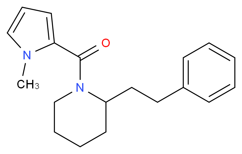 1-[(1-methyl-1H-pyrrol-2-yl)carbonyl]-2-(2-phenylethyl)piperidine_分子结构_CAS_)