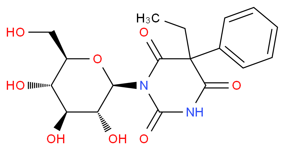 Phenobarbital N-β-D-Glucoside_分子结构_CAS_72209-10-0)