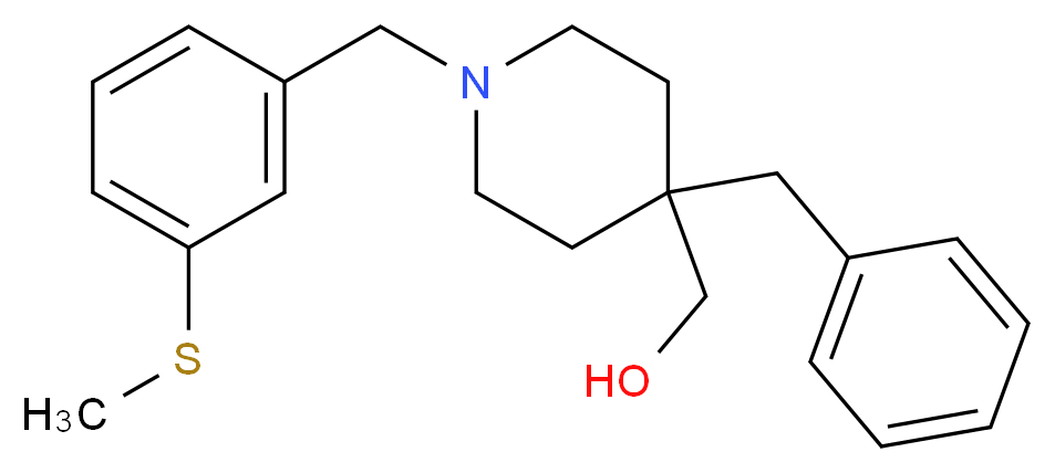 {4-benzyl-1-[3-(methylthio)benzyl]-4-piperidinyl}methanol_分子结构_CAS_)