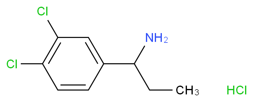 1-(3,4-dichlorophenyl)propan-1-amine hydrochloride_分子结构_CAS_742107-61-5