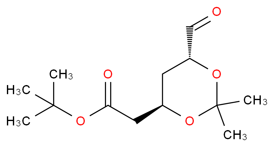 tert-butyl 2-[(4R,6R)-6-formyl-2,2-dimethyl-1,3-dioxan-4-yl]acetate_分子结构_CAS_124752-23-4