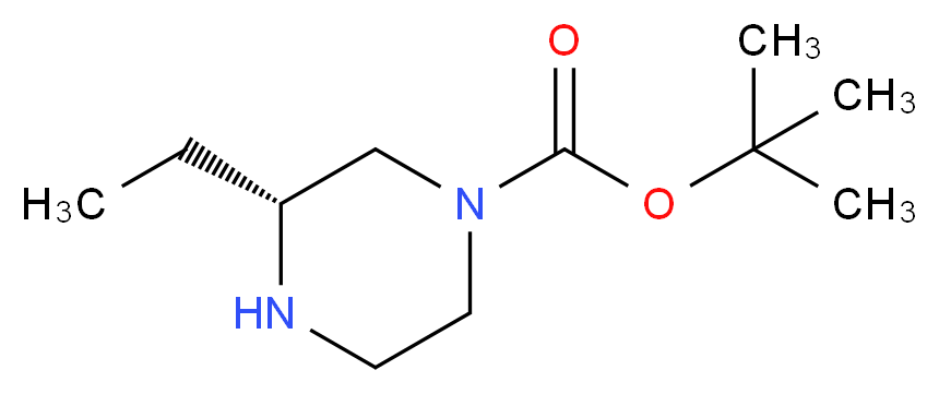 (R)-1-Boc-3-Ethylpiperazine_分子结构_CAS_438050-08-9)