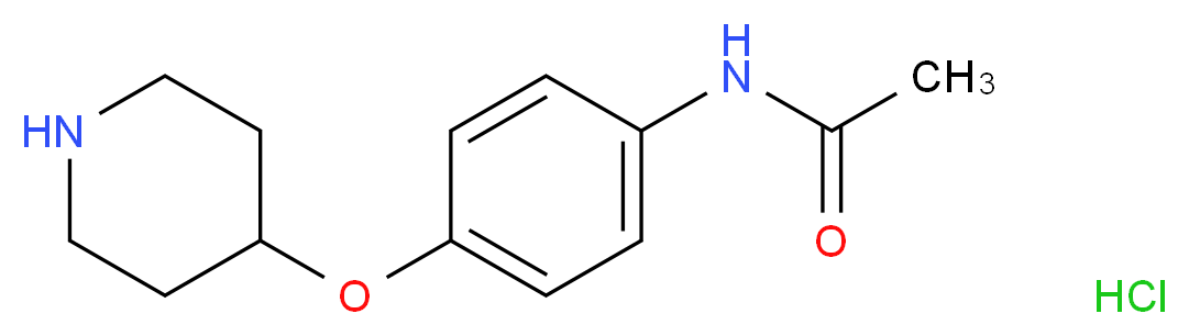 N-[4-(4-Piperidinyloxy)phenyl]acetamide hydrochloride_分子结构_CAS_)