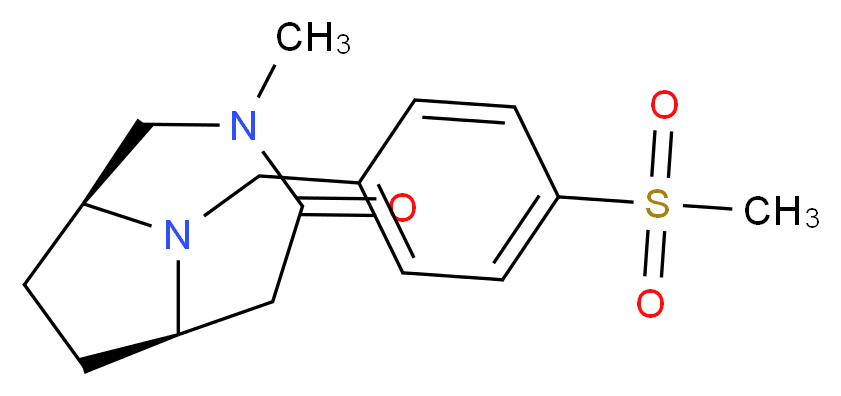 (1S*,6R*)-3-methyl-9-[4-(methylsulfonyl)benzyl]-3,9-diazabicyclo[4.2.1]nonan-4-one_分子结构_CAS_)
