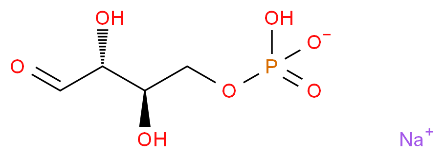 sodium (2R,3R)-4-(hydrogen phosphonatooxy)-2,3-dihydroxybutanal_分子结构_CAS_103302-15-4