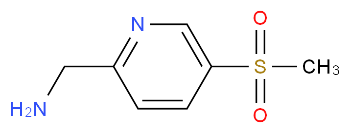 (5-(methylsulfonyl)pyridin-2-yl)methanamine_分子结构_CAS_848185-40-0)