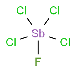 Antimony tetrachloromonofluoride 98%_分子结构_CAS_14913-58-7)