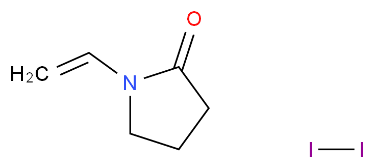 1-ethenylpyrrolidin-2-one; diiodane_分子结构_CAS_25655-41-8