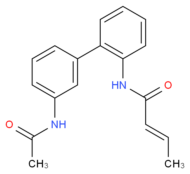 (2E)-N-[3'-(acetylamino)biphenyl-2-yl]but-2-enamide_分子结构_CAS_)