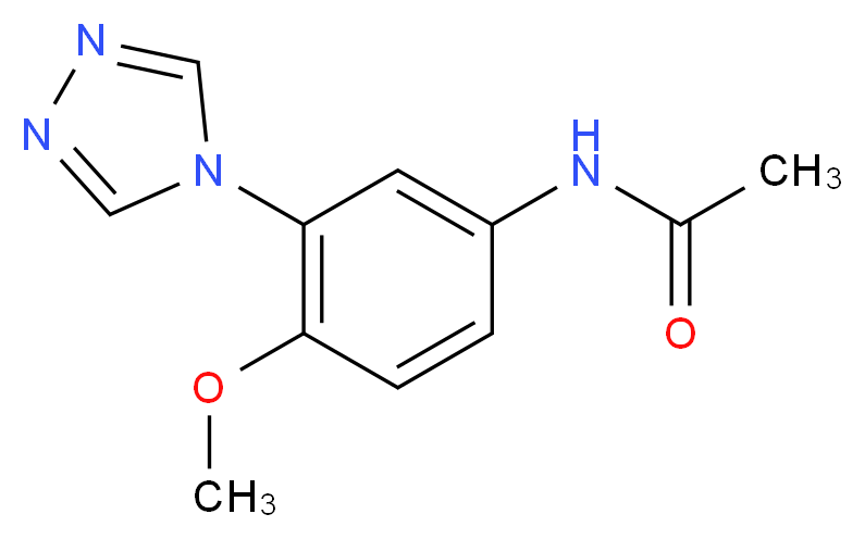N-[4-methoxy-3-(4H-1,2,4-triazol-4-yl)phenyl]acetamide_分子结构_CAS_)