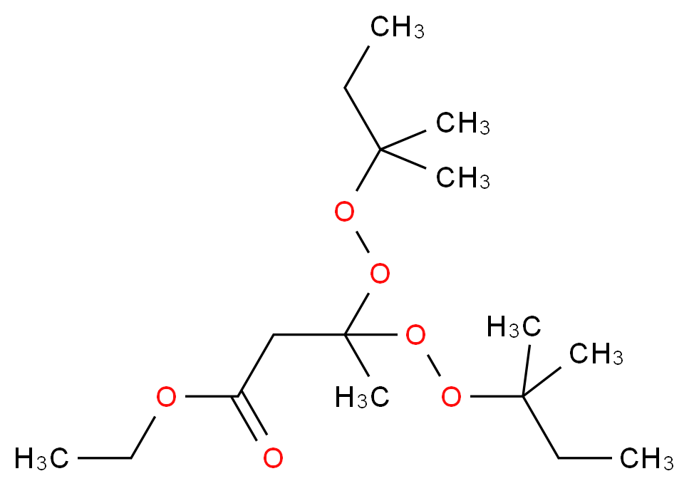 3,3-二(叔戊基过氧)丁酸乙酯 溶液_分子结构_CAS_67567-23-1)