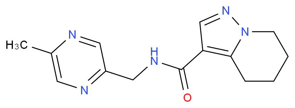 N-[(5-methylpyrazin-2-yl)methyl]-4,5,6,7-tetrahydropyrazolo[1,5-a]pyridine-3-carboxamide_分子结构_CAS_)