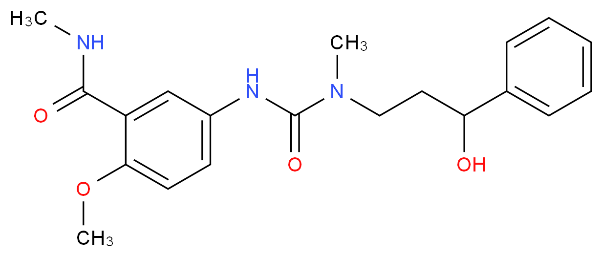 5-({[(3-hydroxy-3-phenylpropyl)(methyl)amino]carbonyl}amino)-2-methoxy-N-methylbenzamide_分子结构_CAS_)