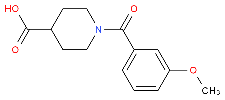 1-(3-methoxybenzoyl)piperidine-4-carboxylic acid_分子结构_CAS_353465-22-2)