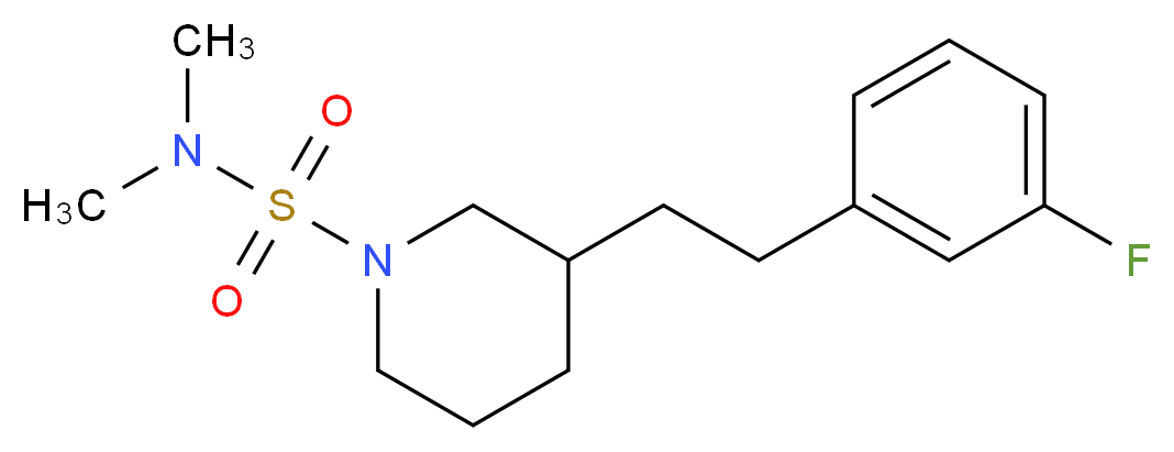 3-[2-(3-fluorophenyl)ethyl]-N,N-dimethyl-1-piperidinesulfonamide_分子结构_CAS_)